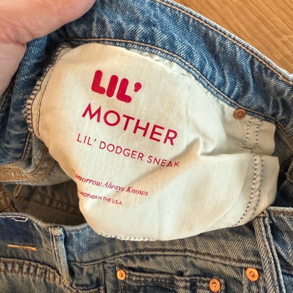 MOTHER Denim Lil’ Dodger Sneak sz 31 Tomorrow Always Knows - Picture 3 of 5